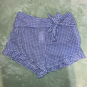 Blue Gingham Shorts